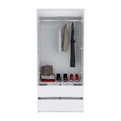 Armoire Closher, Two Drawers, White Finish - Horizon Bliss