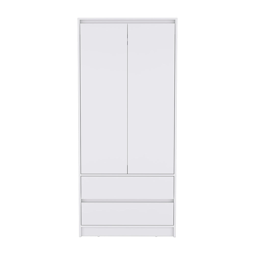 Armoire Closher, Two Drawers, White Finish - Horizon Bliss