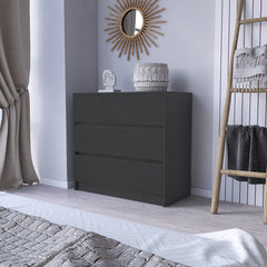 Dresser Maldus, Three drawers, Black Wengue Finish - Horizon Bliss