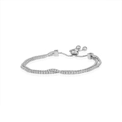 5A Cubic Zirconia Double Strand Bracelet - Horizon Bliss