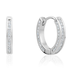 5A Cubic Zirconia Classic Huggie Earrings - Horizon Bliss