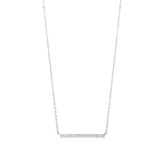 5A Cubic Zirconia Horizontal Bar Necklace - Horizon Bliss