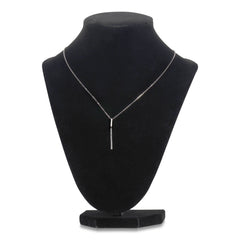 5A Cubic Zirconia Vertical Bar Pendant Necklace - Horizon Bliss