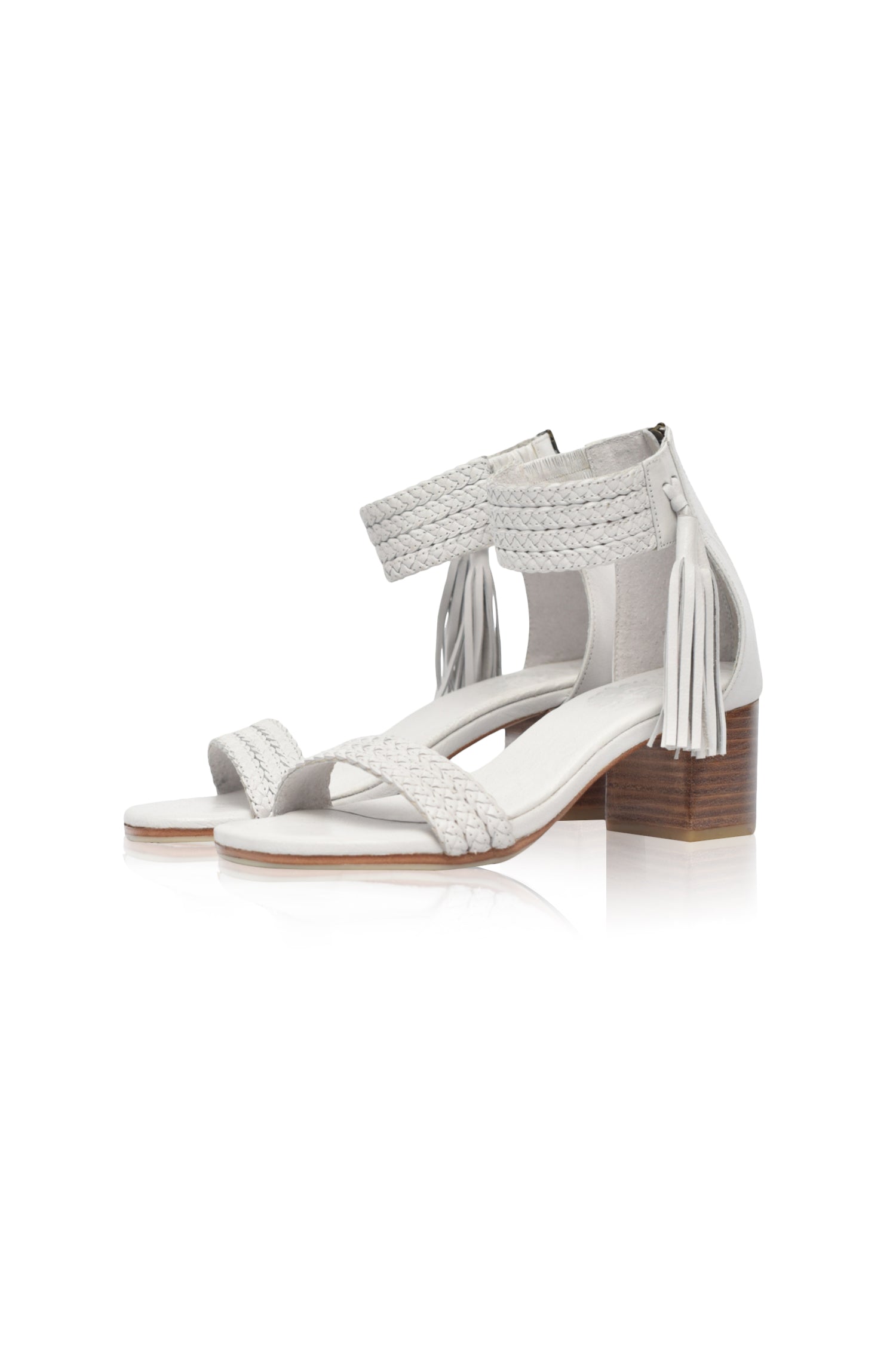 Cabana Tassel Heel Sandals - Horizon Bliss