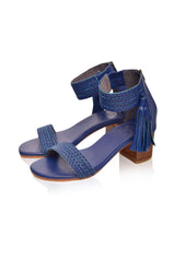 Cabana Tassel Heel Sandals - Horizon Bliss