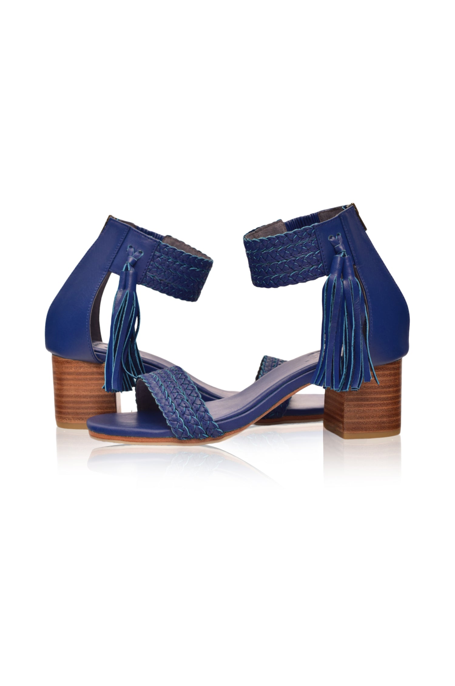 Cabana Tassel Heel Sandals - Horizon Bliss