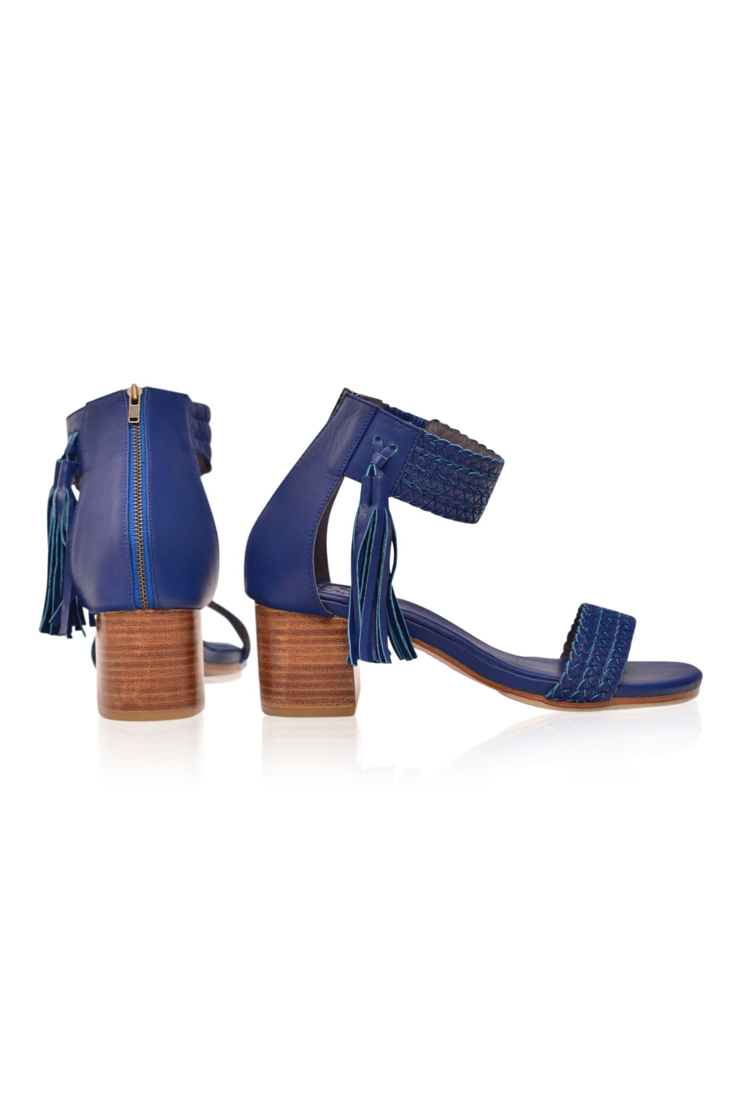 Cabana Tassel Heel Sandals - Horizon Bliss