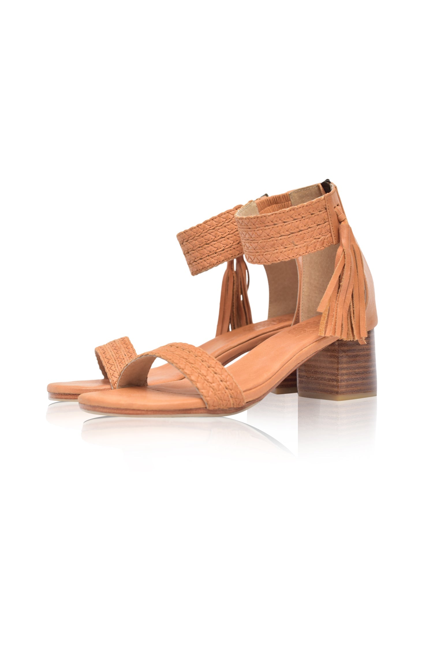 Cabana Tassel Heel Sandals - Horizon Bliss