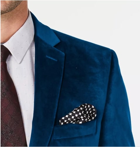 Bar III Velvet Slim-Fit Sport Coat - Horizon Bliss