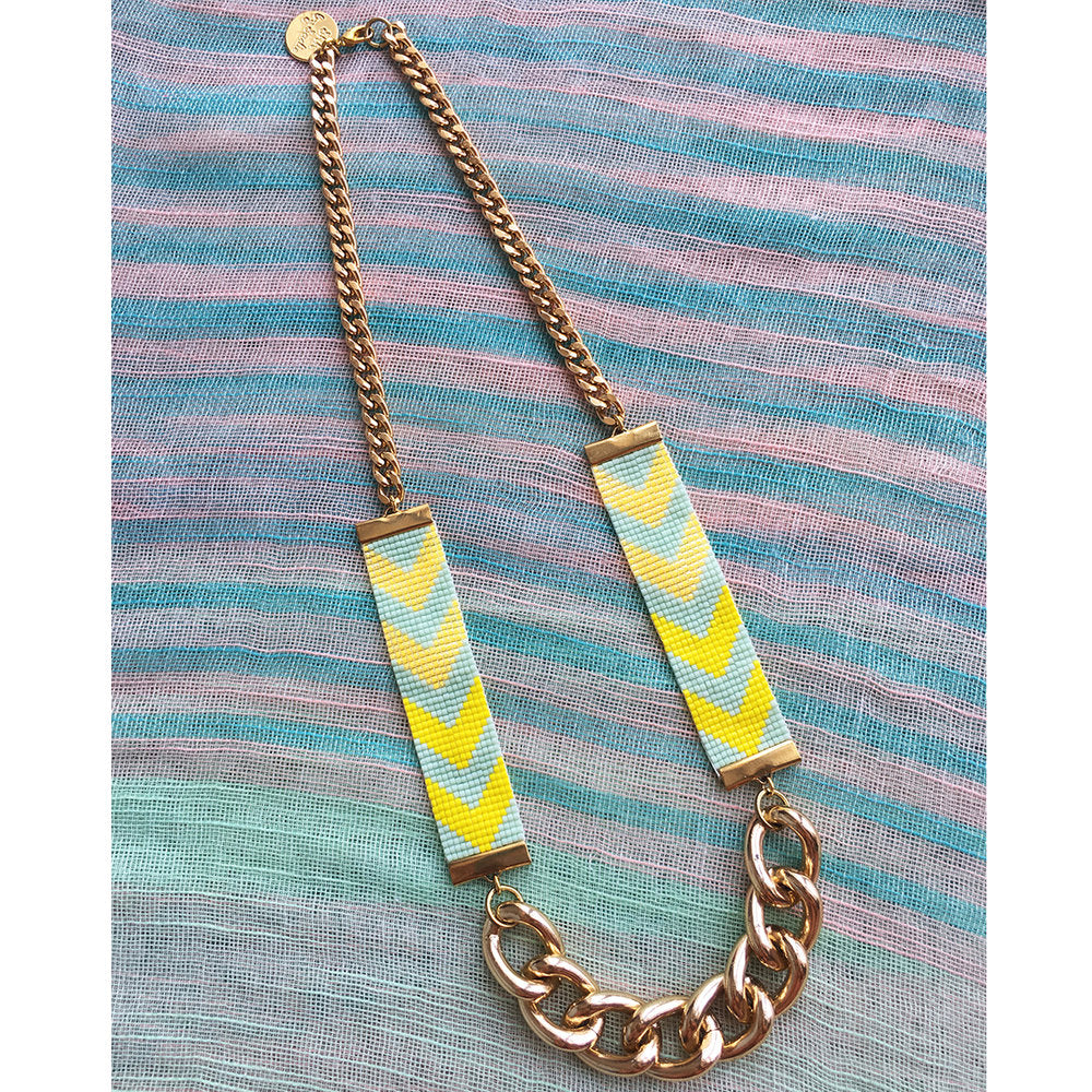 Chevron Priestess II Necklace - Horizon Bliss