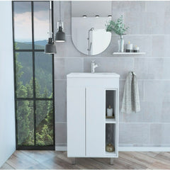 Vanity Akron, Double Door Cabinet, White Finish - Horizon Bliss