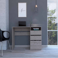 Computer Desk San Diego, One Shelf, Light Gray Finish - Horizon Bliss