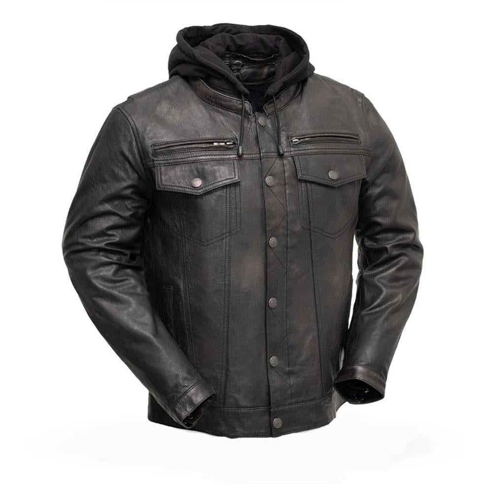 Combo - Men's Leather Motorcycle Jacket - Horizon Bliss