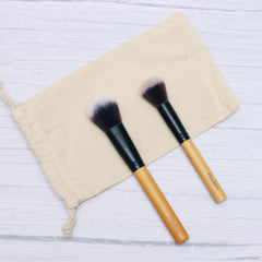 Contour and Highlighter Makeup Brush Duo