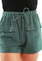 cool summer drawstring shorts - Horizon Bliss