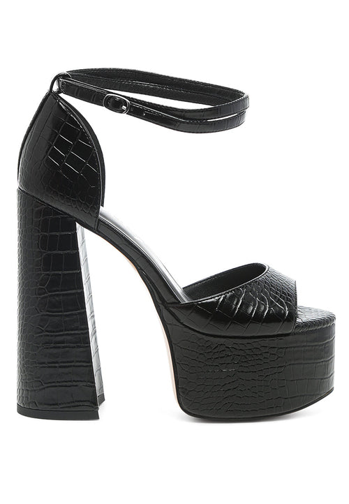 alice croc platform heeled sandals - Horizon Bliss