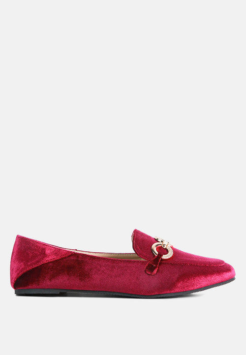 velvet metal show detail loafers - Horizon Bliss