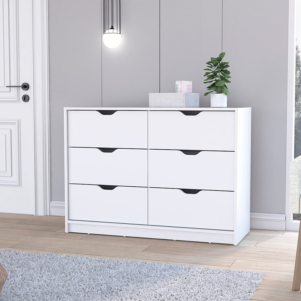 Dresser Curio, Four Drawers, White Finish - Horizon Bliss