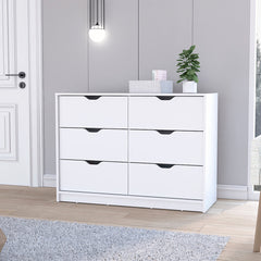 Dresser Curio, Four Drawers, White Finish - Horizon Bliss