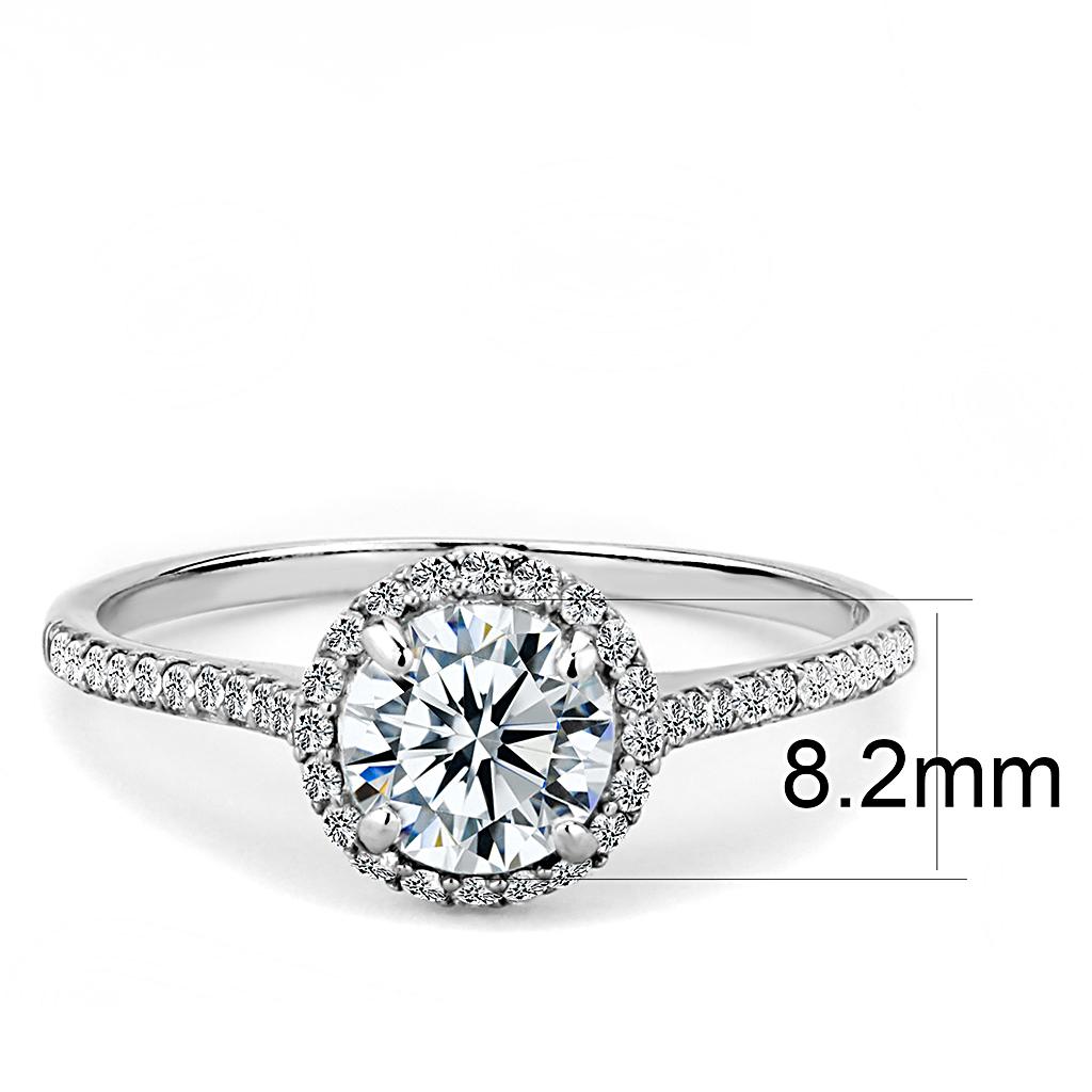 Women Stainless Steel Cubic Zirconia Rings DA022