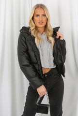 PU Boxy Puffer Jacket - Horizon Bliss