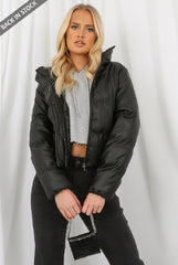 PU Boxy Puffer Jacket - Horizon Bliss