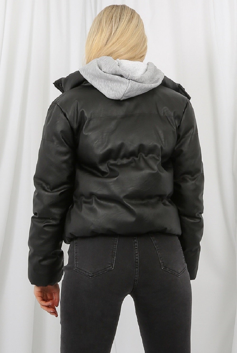 PU Boxy Puffer Jacket - Horizon Bliss