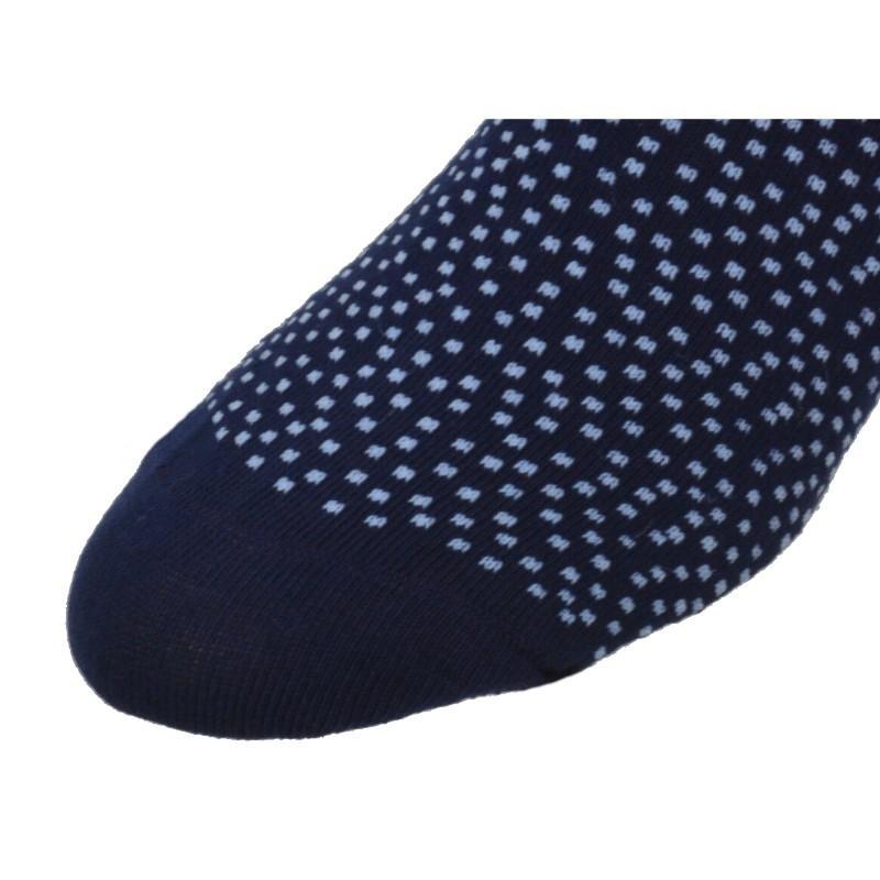 Pin Dot and Solid Pattern Combed Cotton 2 Pair Pack Socks - Horizon Bliss