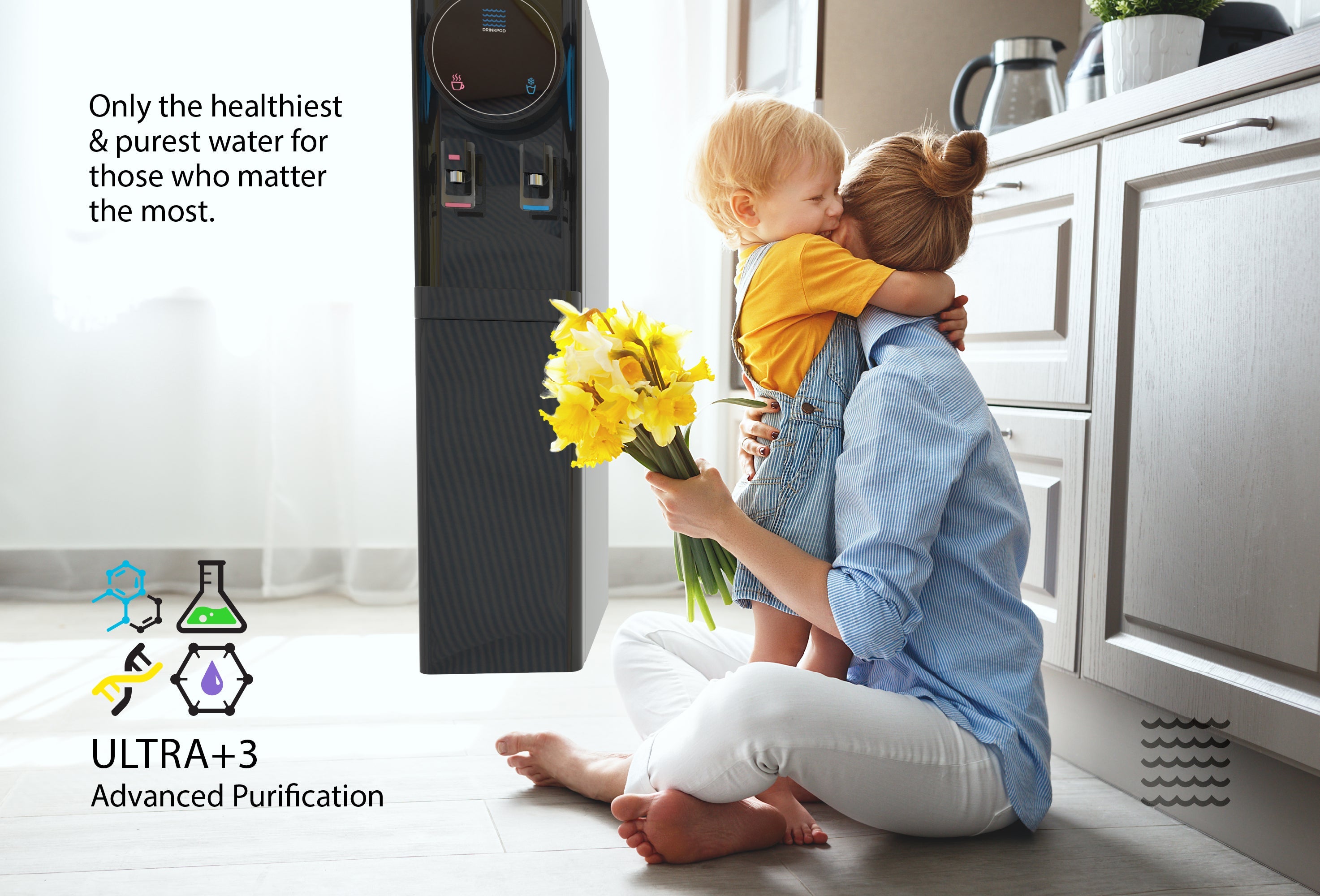 Drinkpod 6 Pro Series - Bottleless Water Cooler Purification Dispenser - Horizon Bliss