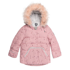 Printed Flowers Two Piece Baby Snowsuit Pink - Horizon Bliss