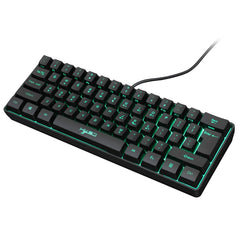 HXSJ V700 61 Keys RGB Lighting Gaming Wired Keyboard (Black) - Horizon Bliss