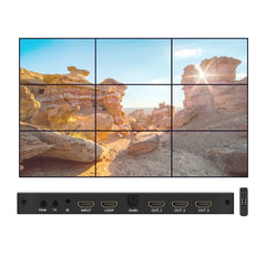 NK-330 3x3 4K 9 Screen HDMI DVI TV Video Wall Controller Splitter - Horizon Bliss