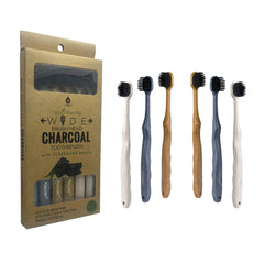 Wide Brush Head Charcoal Toothbrush