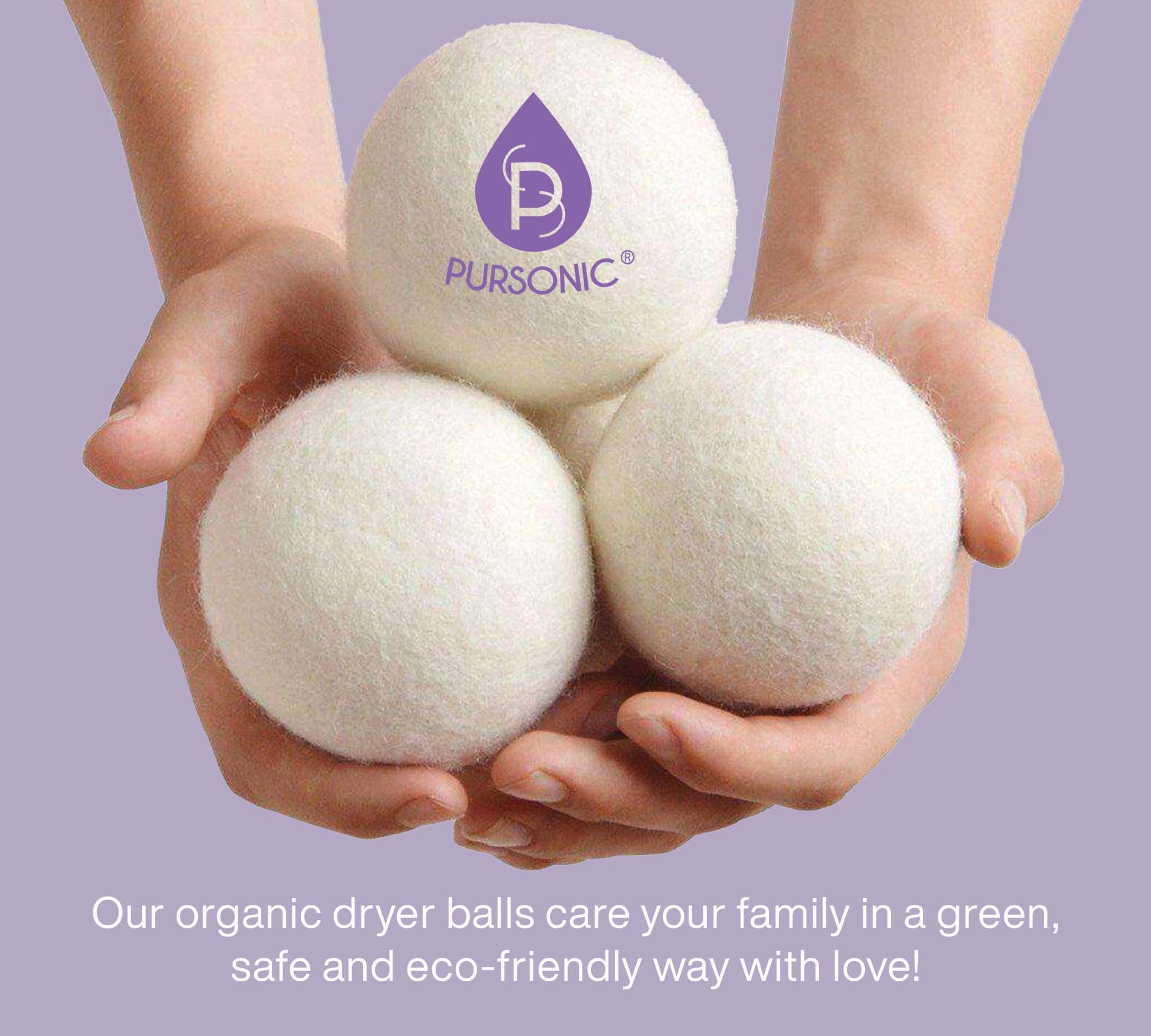 Wool Dryer Balls Bundle - Reusable Laundry Balls Made from Pure New