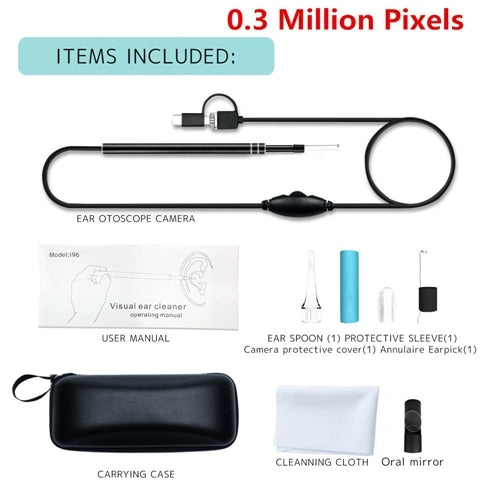 Ear Cleaning Endoscope 3 in1 USB HD Visual Ear - Horizon Bliss