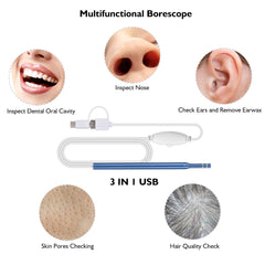 Ear Cleaning Endoscope 3 in1 USB HD Visual Ear - Horizon Bliss