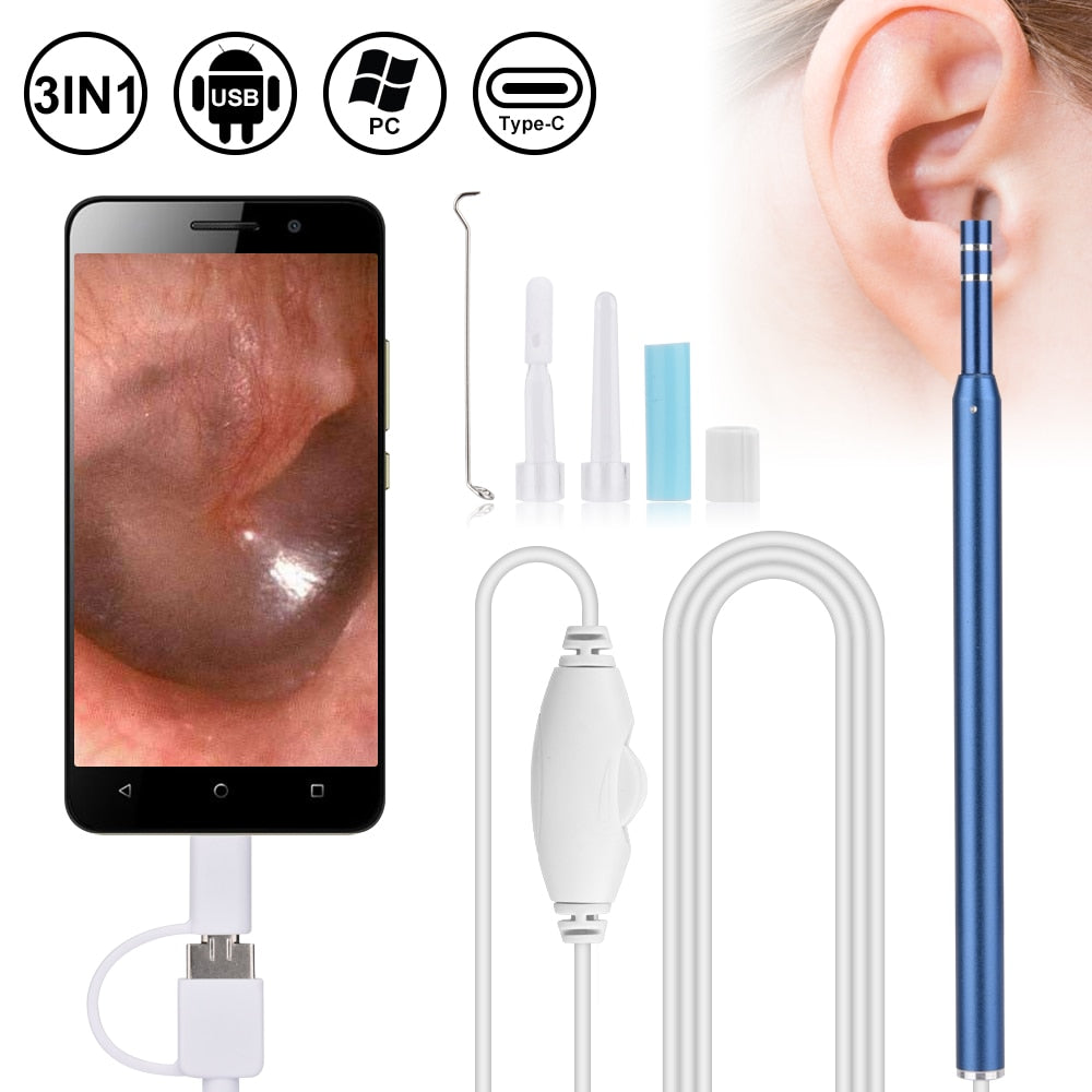 Ear Cleaning Endoscope 3 in1 USB HD Visual Ear - Horizon Bliss