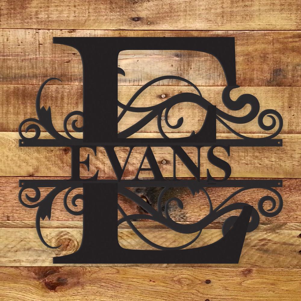 Fancy Monogram - Metal Wall Art/Decor - Horizon Bliss