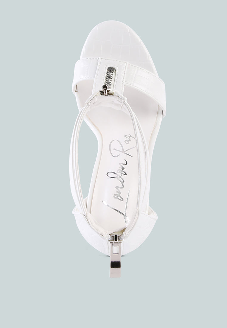 Felicity Zip Up T Strap Sandals - Horizon Bliss