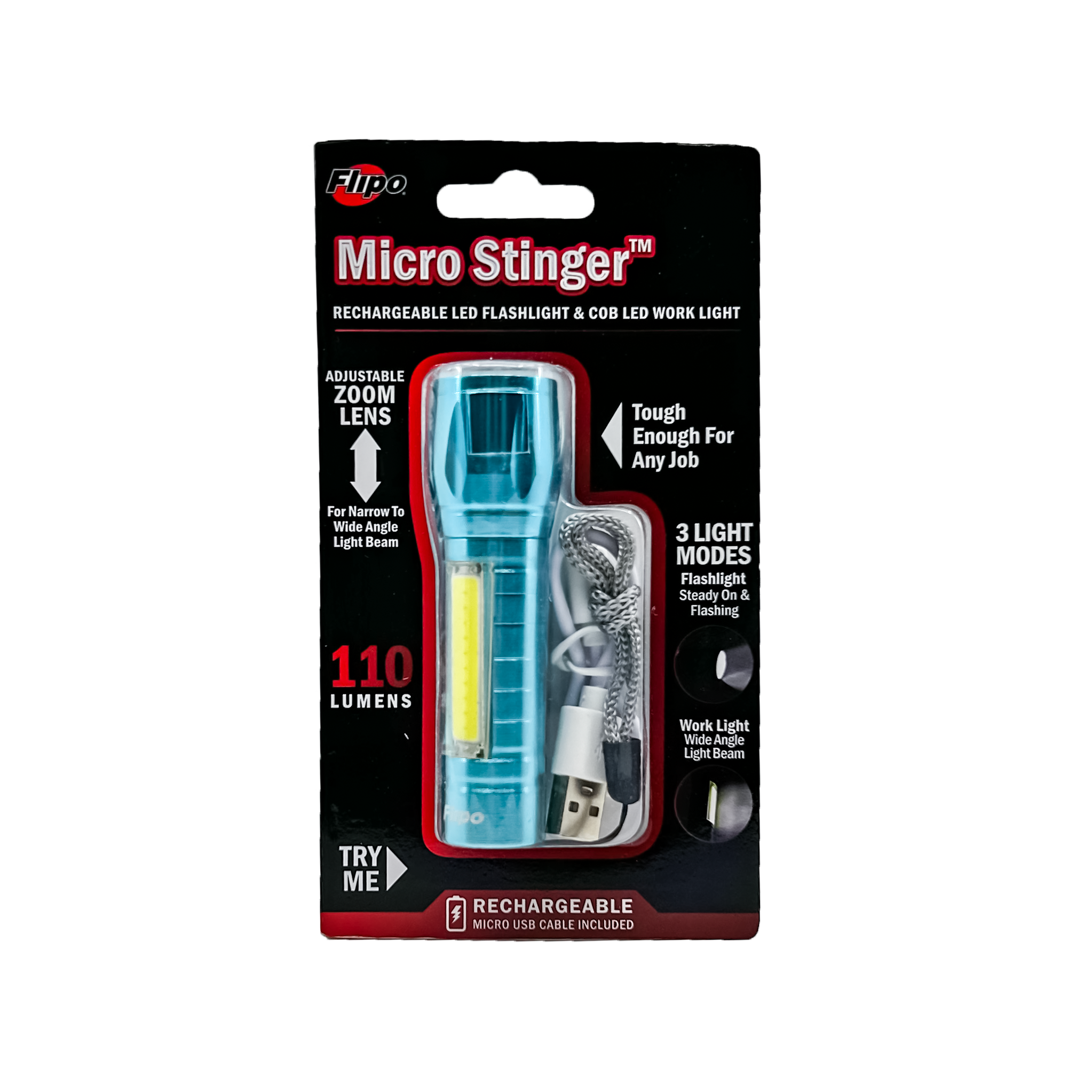 Micro Stinger™ Rechargeable LED Flashlight & COB LED Work Light | Mult