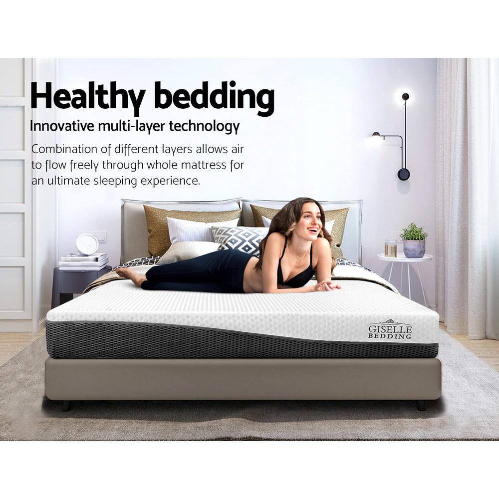 Giselle Bedding Queen Size Memory Foam Mattress Cool Gel without - Horizon Bliss