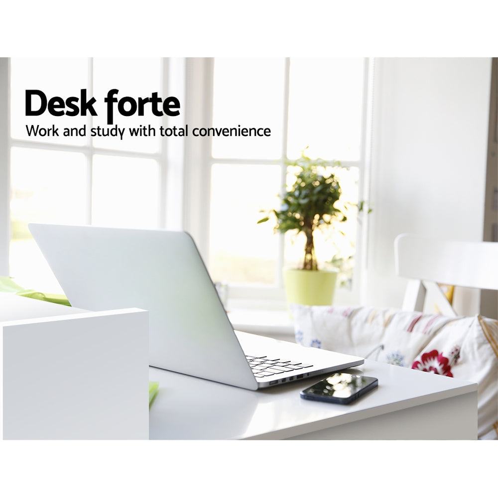 Artiss Office Computer Desk with Storage - White - Horizon Bliss