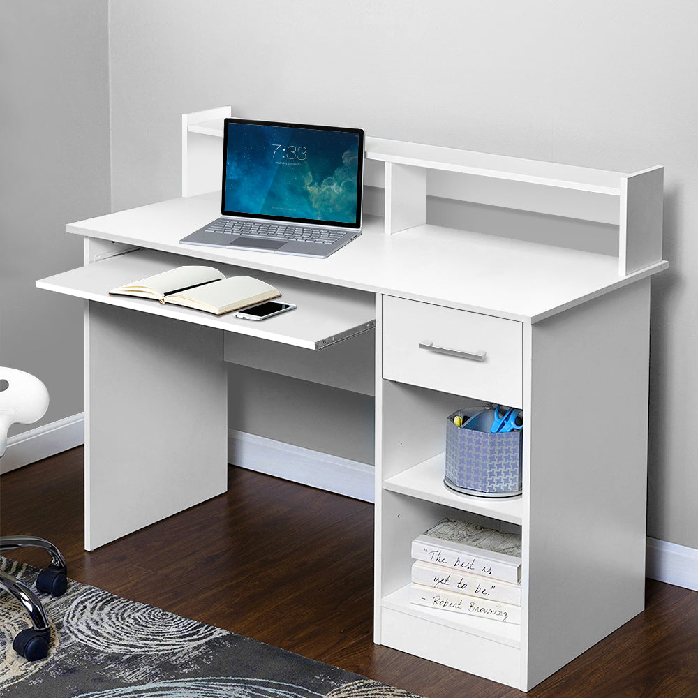 Artiss Office Computer Desk with Storage - White - Horizon Bliss