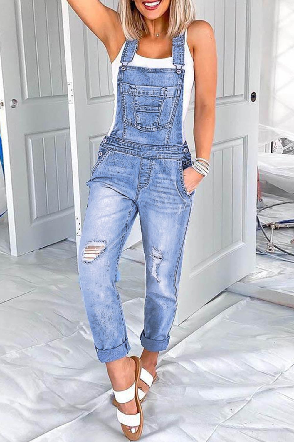 Fashion One-piece Denim Jumpsuit