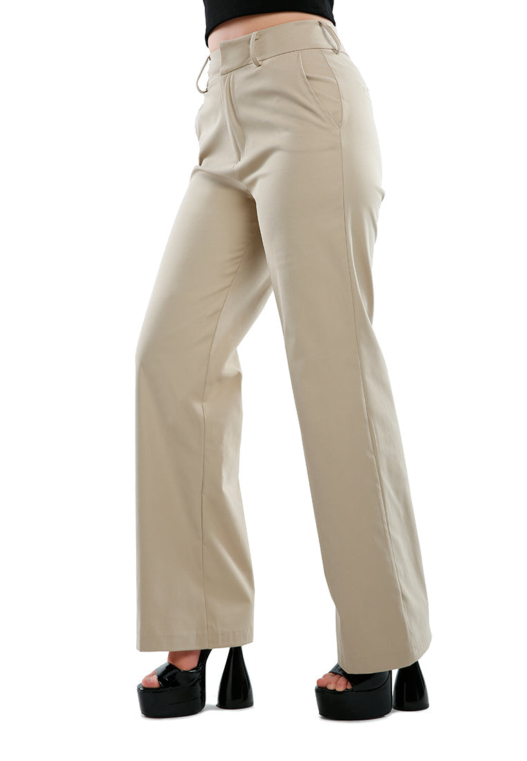 flared hem high waist pants - Horizon Bliss