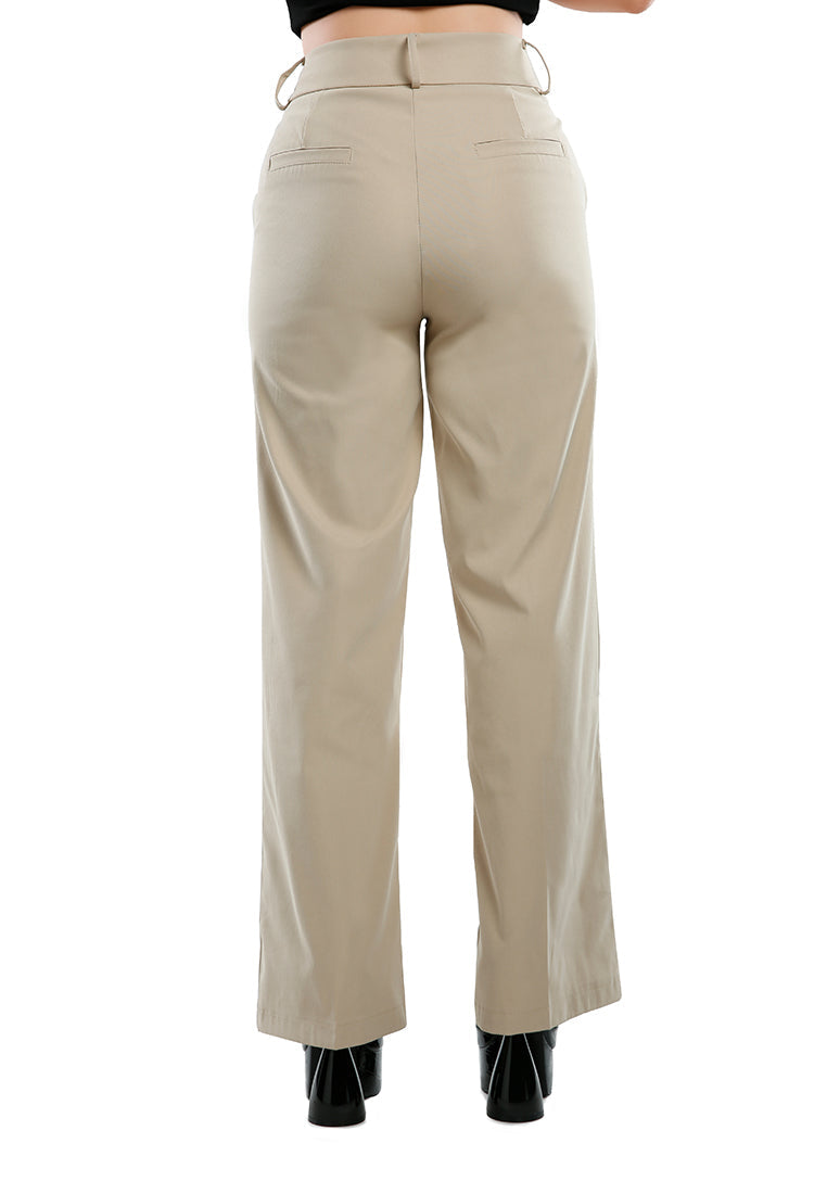 flared hem high waist pants - Horizon Bliss