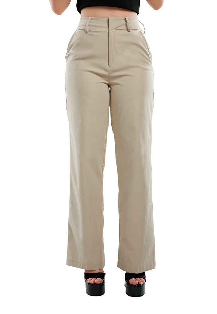 flared hem high waist pants - Horizon Bliss