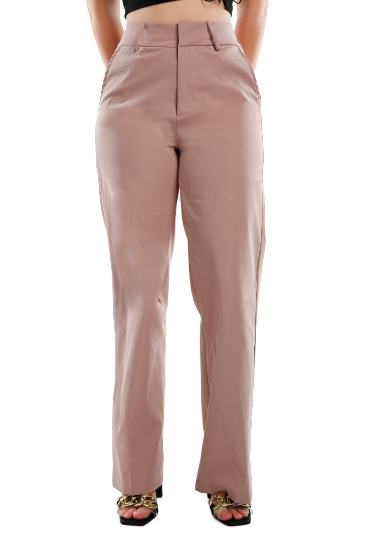 flared hem high waist pants - Horizon Bliss