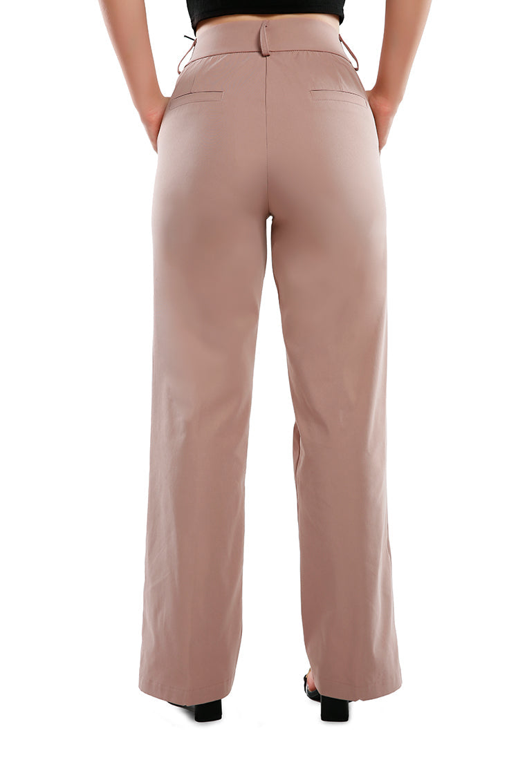 flared hem high waist pants - Horizon Bliss