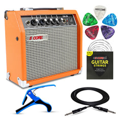 5 Core Mini Guitar Amp Orange 20W Portable Electric Bass Amplifier w - Horizon Bliss